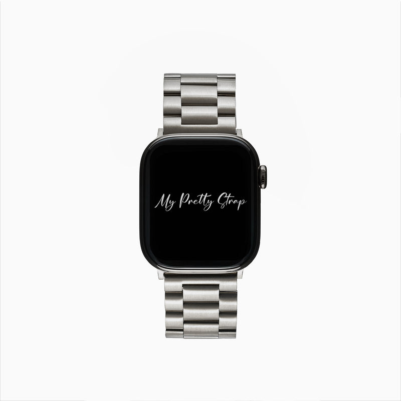 Classic Apple Watch Strap – Silver Gem